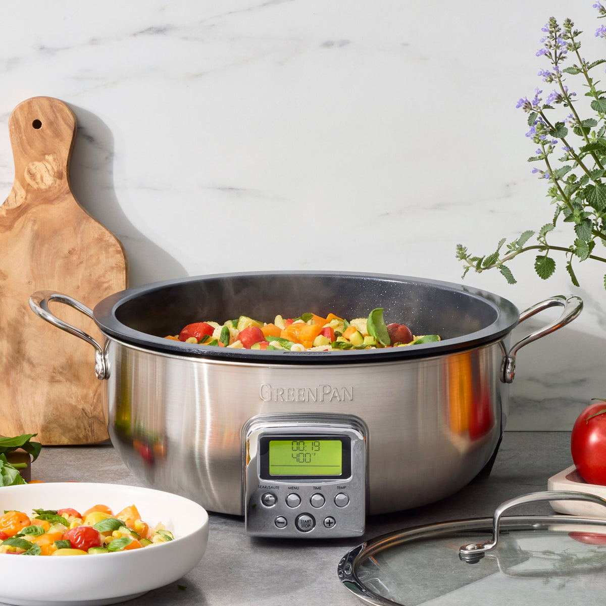 Multifunction Deep Electric Skillet | Premiere Stainless Steel