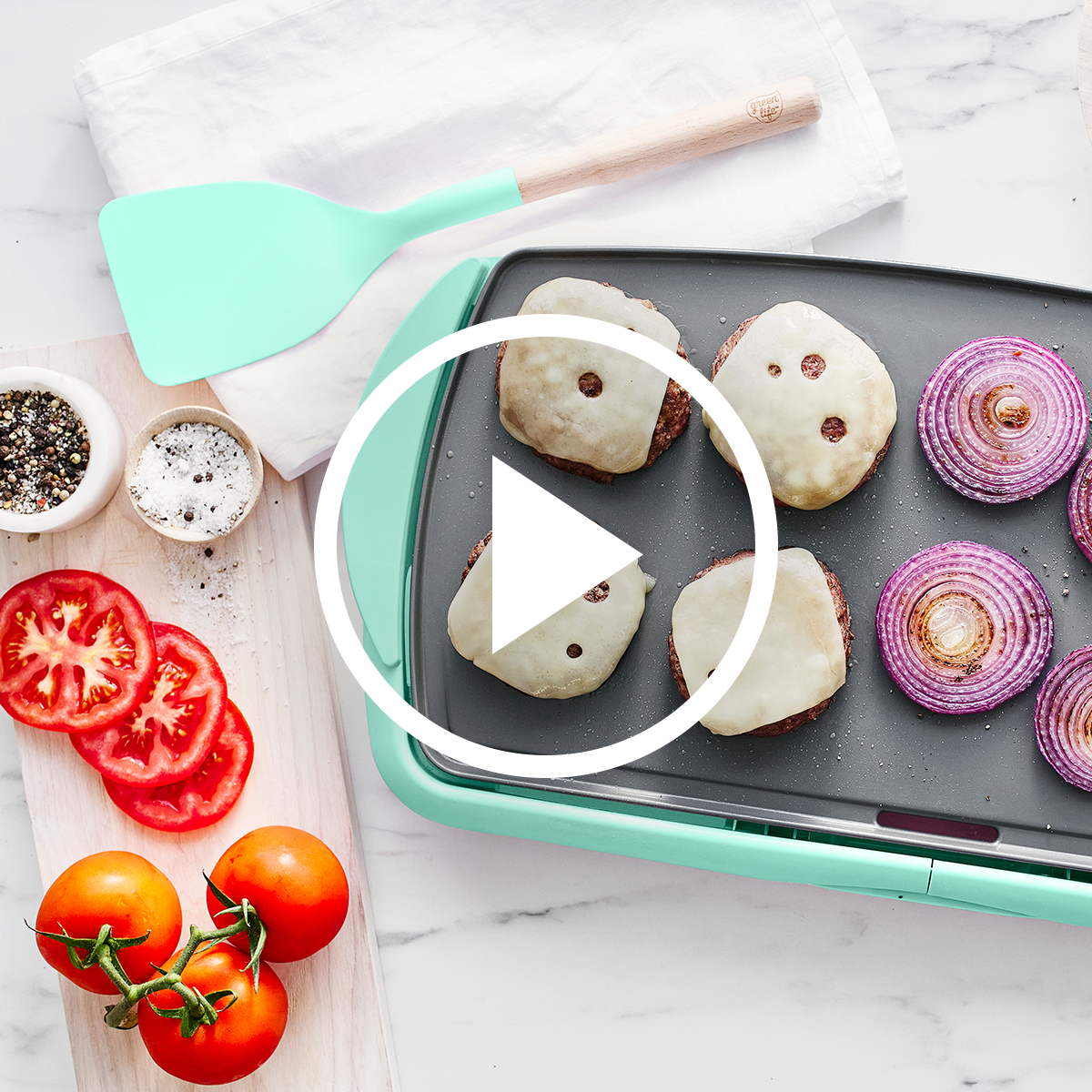 GreenLife Healthy Griddle XL | Turquoise