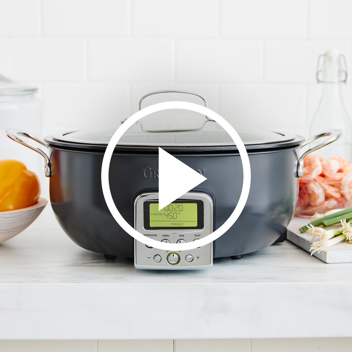 Multifunction Deep Electric Skillet | Graphite