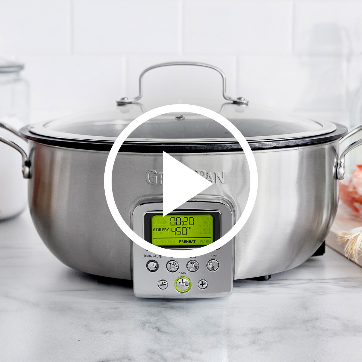 Multifunction Deep Electric Skillet | Premiere Stainless Steel