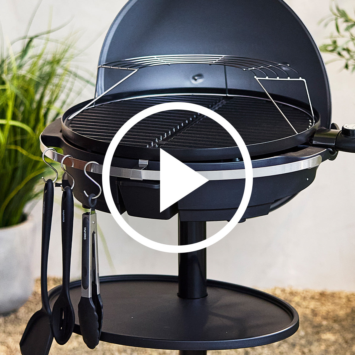 2-in-1 Portable Indoor/Outdoor Electric Grill & Griddle | Cinnamon