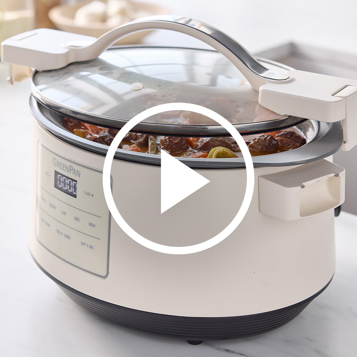 8-Quart Locking Lid Slow Cooker | Cloud Cream