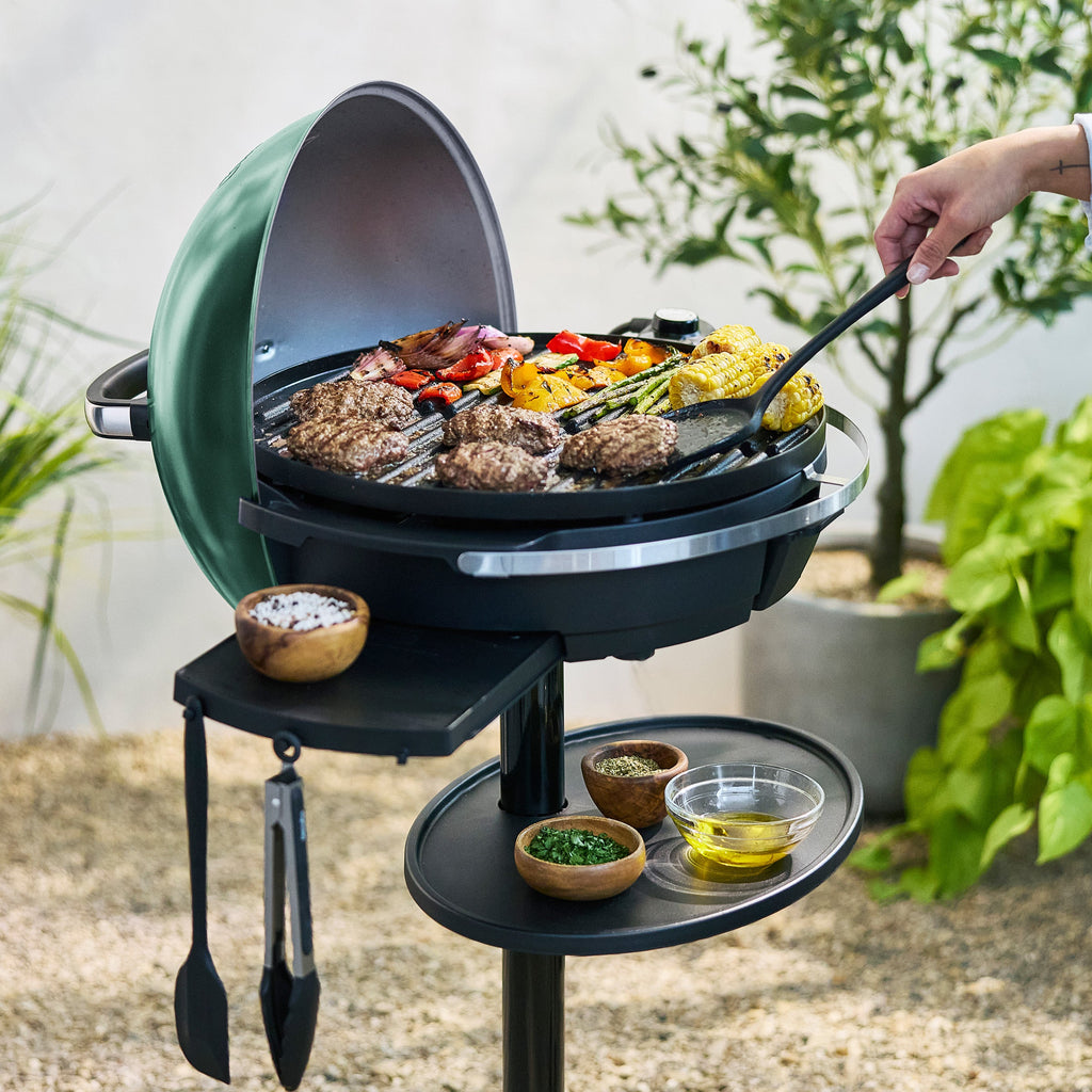 2-in-1 Portable Indoor/Outdoor Electric Grill & Griddle | Forest Green