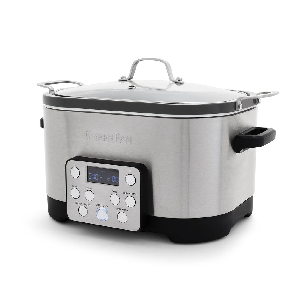 7-in-1 6-Quart Slow Cooker with In-Pot Browning | Stainless Steel
