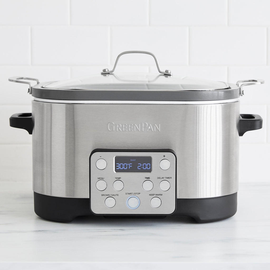 7-in-1 6-Quart Slow Cooker with In-Pot Browning | Stainless Steel