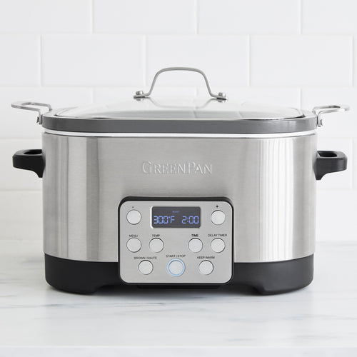 7-in-1 6-Quart Slow Cooker with In-Pot Browning | Stainless Steel