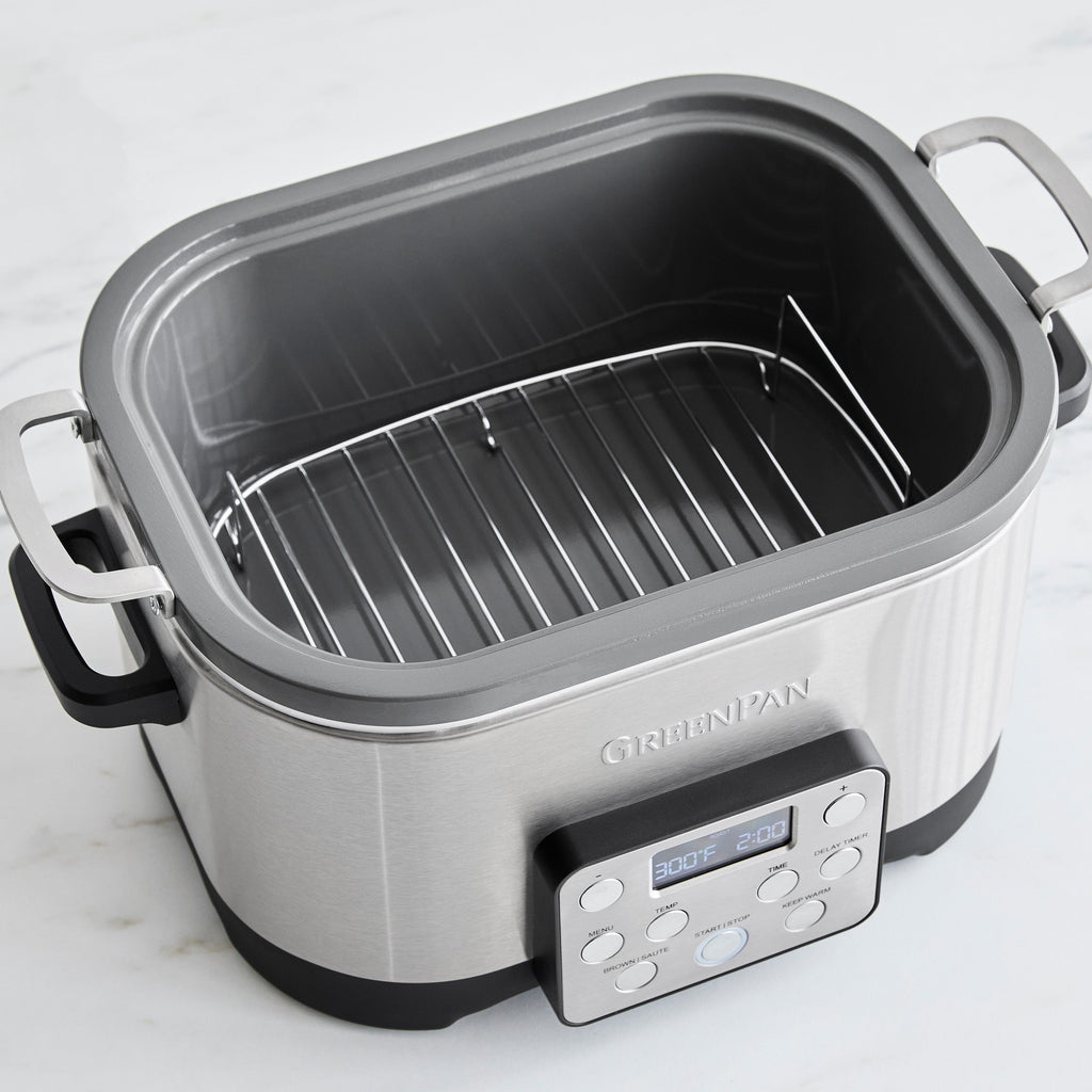 7-in-1 6-Quart Slow Cooker with In-Pot Browning | Stainless Steel