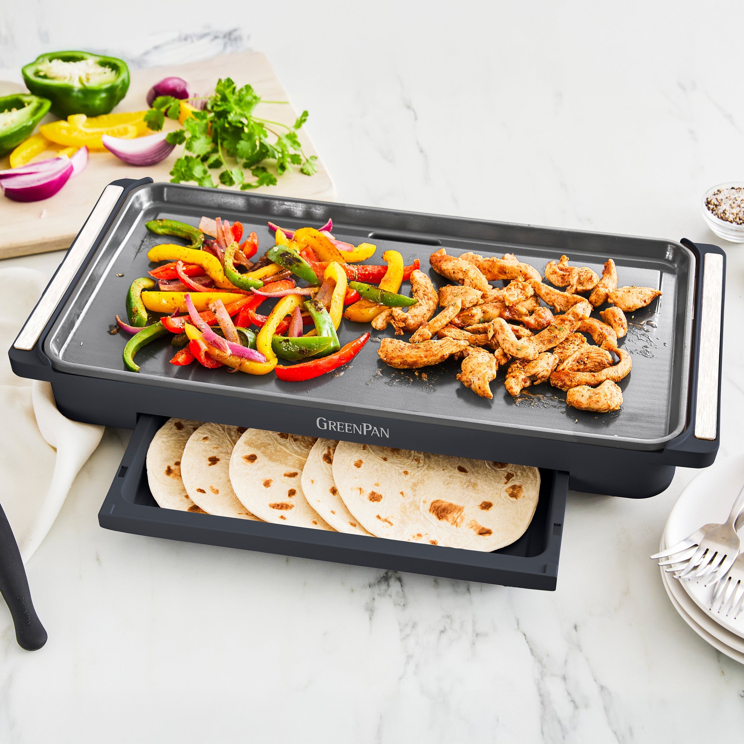 Advanced Griddle with Warming Drawer | Graphite